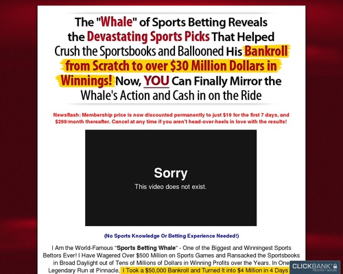 The Whale Won $30+ Million Betting On Sports! $500 Monthly Recurring!