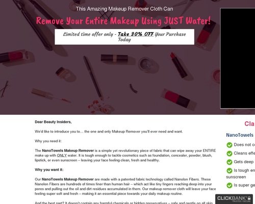 High In Demand Makeup Remover Cloth with INSANELY High Conversions!